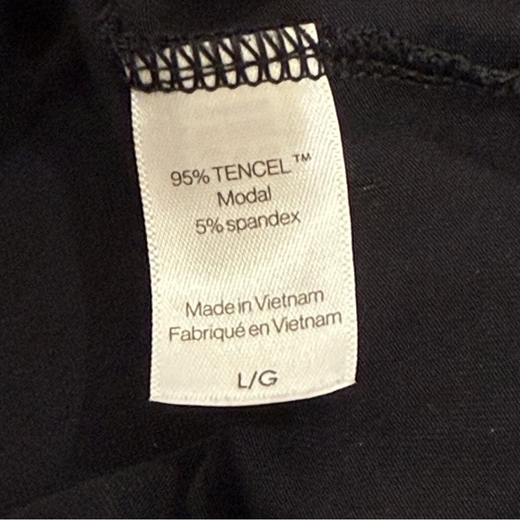 Eberjey Henry Top Henley Long Sleeve Tencel Modal Black Large Pajama Long Comfy - Picture 8 of 10